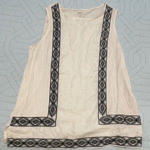 Madewell Embroidered sleeveless top- Women’s Small